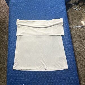 Jennifer Lopez Cream Strapless Top